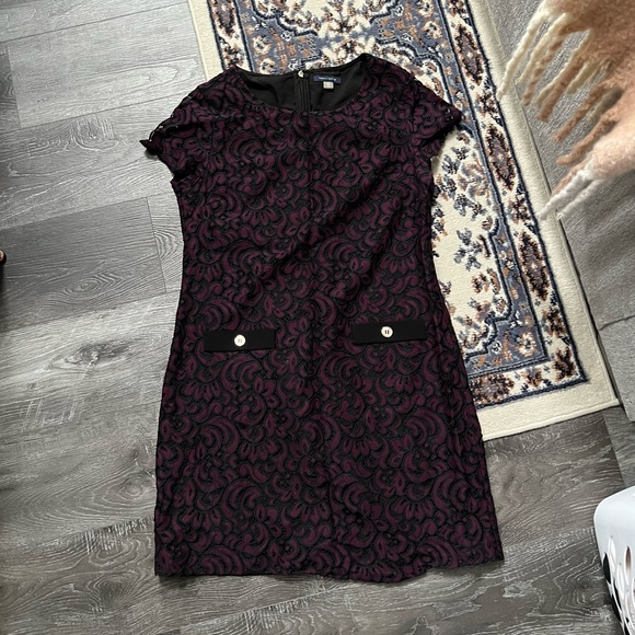 Tommy Hilfiger Dresses & Skirts - Tommy Hilfiger Purple Paisley Work Dress Sz 12